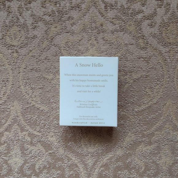 hallmark - keepsake - miniature - 'a snow hello' ornament - 2012 - Picture 2 of 2